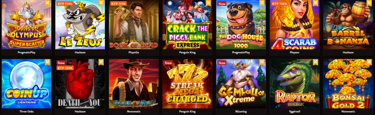 spartaza casino top games